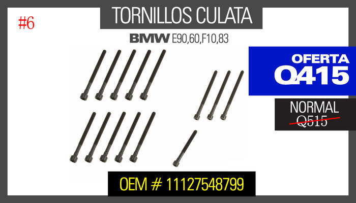 Guatemala BMP Partes OFERTAS TORNILLOS CULATA E90 60 F10 83 70 SET14