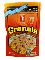 Cereal Granola con Uvas Pasas y Miel de Abejas.