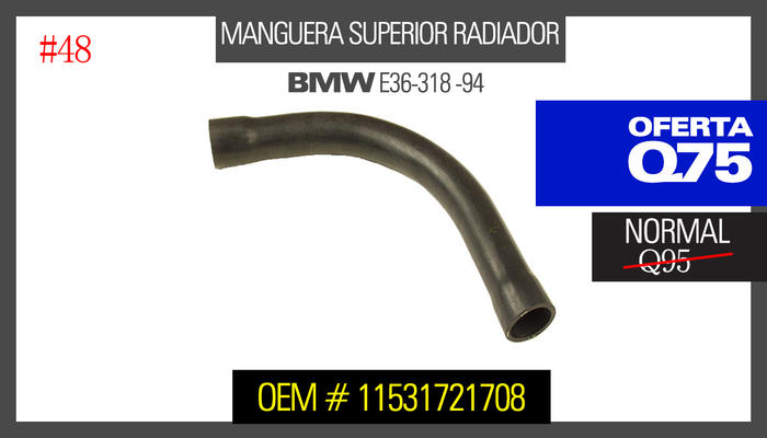MANGUERA SUPERIOR RADIADOR 4CIL